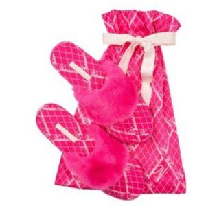 VS Signature Satin Fuchsia/Pink Fizz Script Fishnet